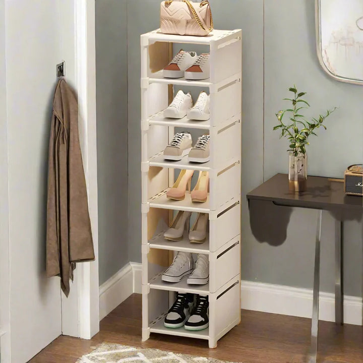 Platzsparender Metallrahmen Schuhregal mit 6/8 Schichten – Liora