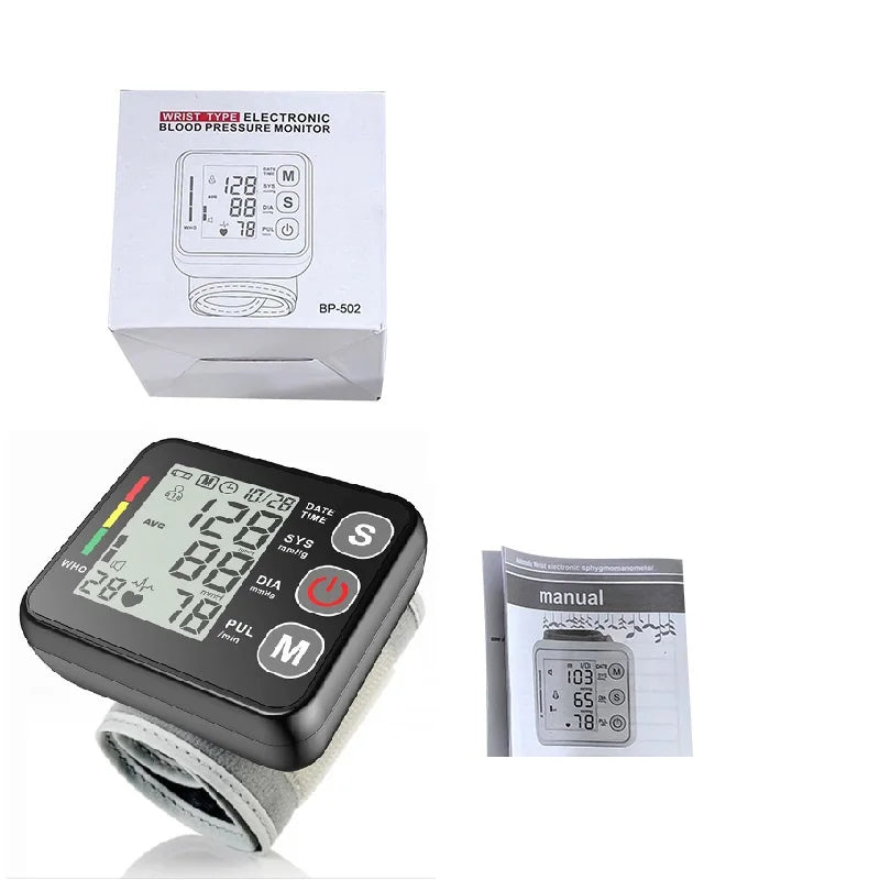 Monitor digital de presión arterial de muñeca con pantalla LCD – PulseTrack