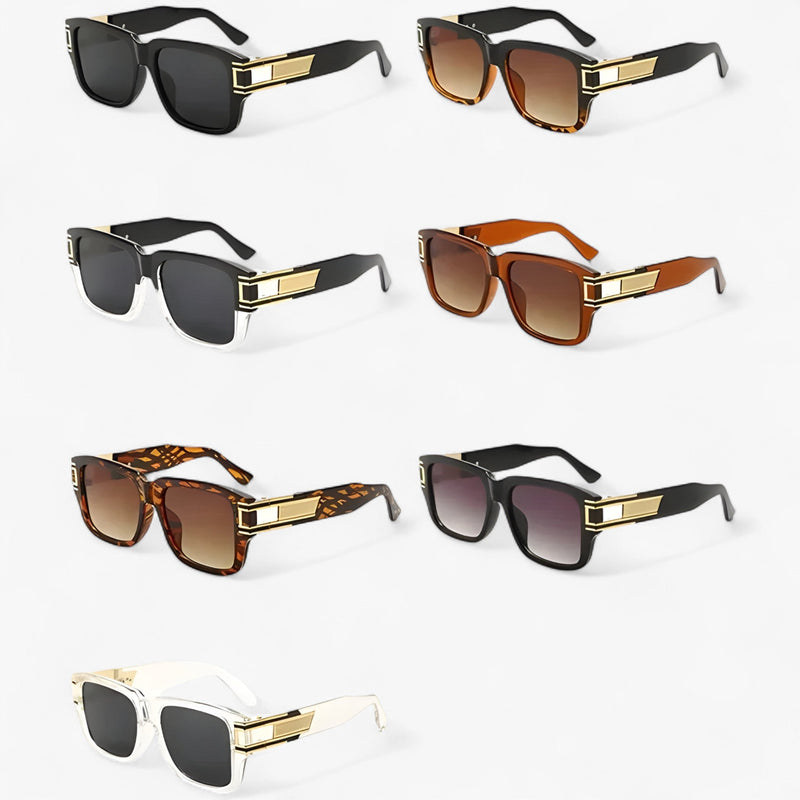 Vintage sunglasses with square frame & teardrop detail – Elvoir
