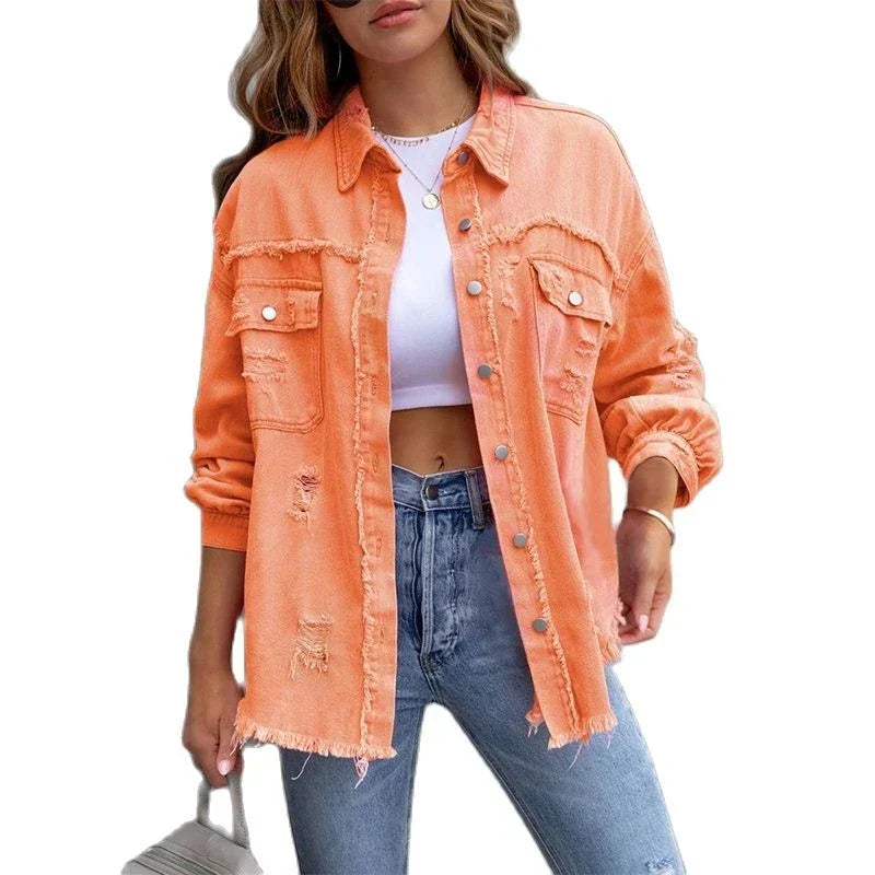 Boho Women's Denim Jacket with Ibiza Flair & Slim Fit for Spring/Summer – Yara