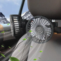 Tragbarer USB-Dual-Head-Auto-Lüfter 360° drehbar mit 3 Geschwindigkeiten – CoolBreeze