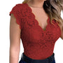 Stylische Damen Sommertop aus Spitze mit Blumenmuster - SpitzenLicht