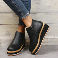 Stylish Autumn Wedge Heel Boots – Mila