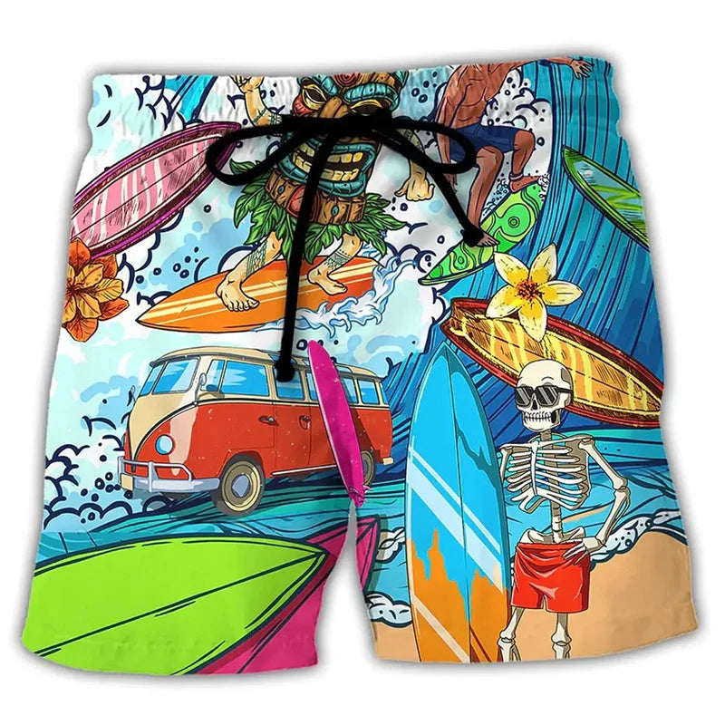 Men's Swim Shorts with Graffiti Print – NovaBay