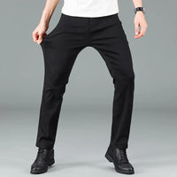 Herre Straight Fit Jeans i sort med stretch – Milan