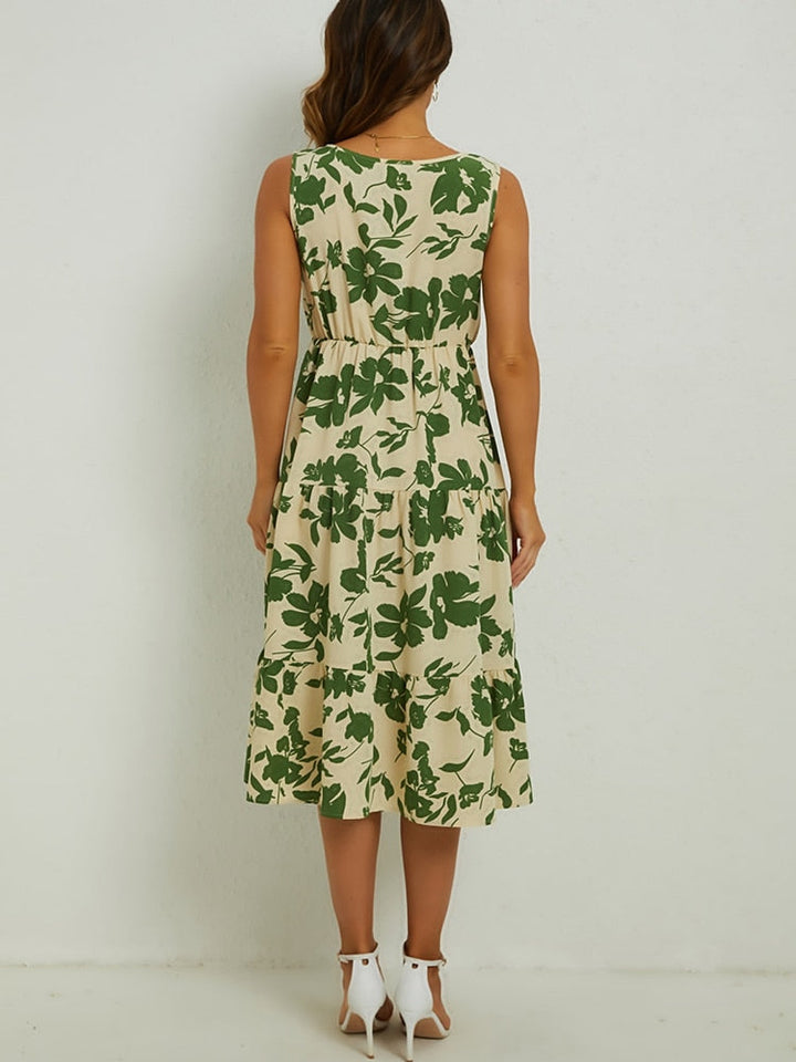 Summer Midi Dress with Floral Print – Fenna