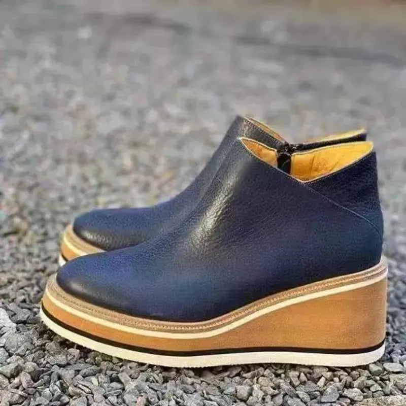Stylish Autumn Wedge Heel Boots – Mila