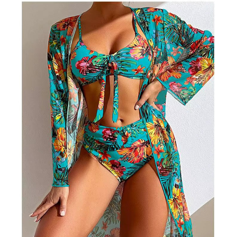 Bikinisæt med høj talje og cover-up – Amira