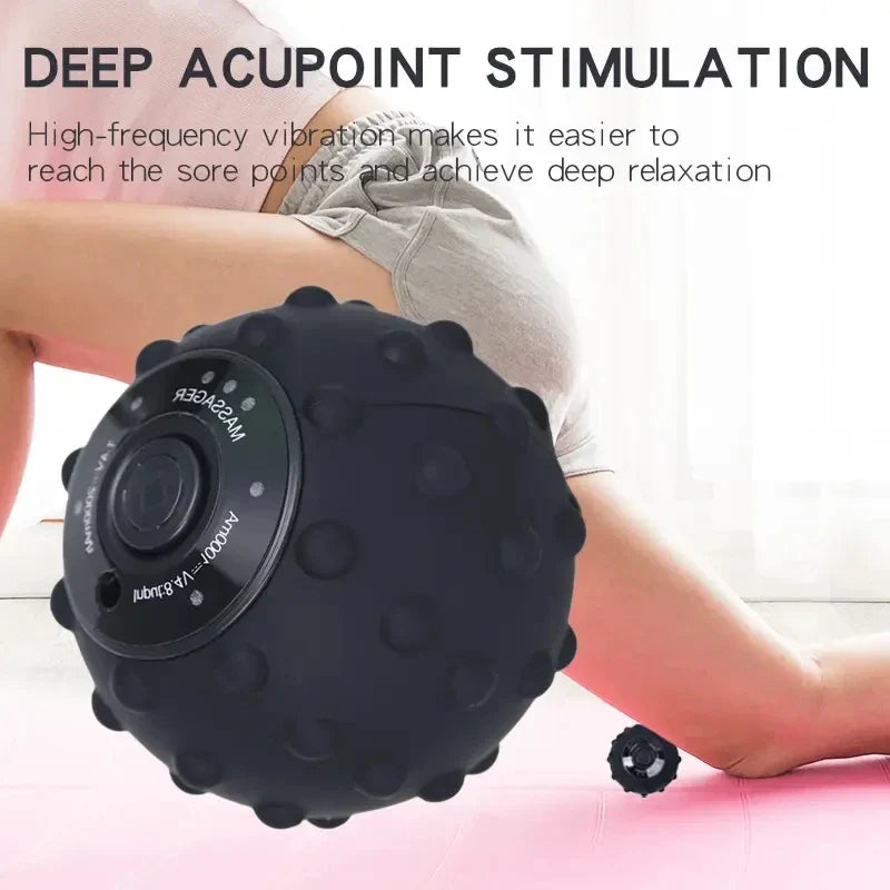 4-Gang Vibrationsmassageball mit Wärmebehandlung und strukturiertem Oberflächen – FlexiRoll