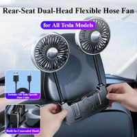 Dual-Head Rear Table Fan – Eary – (USB-C Rechargeable)