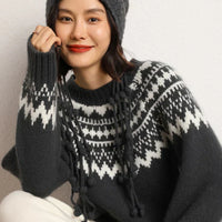 Comfortable knitted sweater for women - Chloe