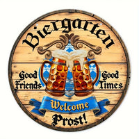 Metal Wall Sign "Beer Garden Cheers" – Cheers Sign Oktoberfest 2025
