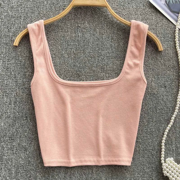 Seamless Crop Top in Solid Color – Zayra