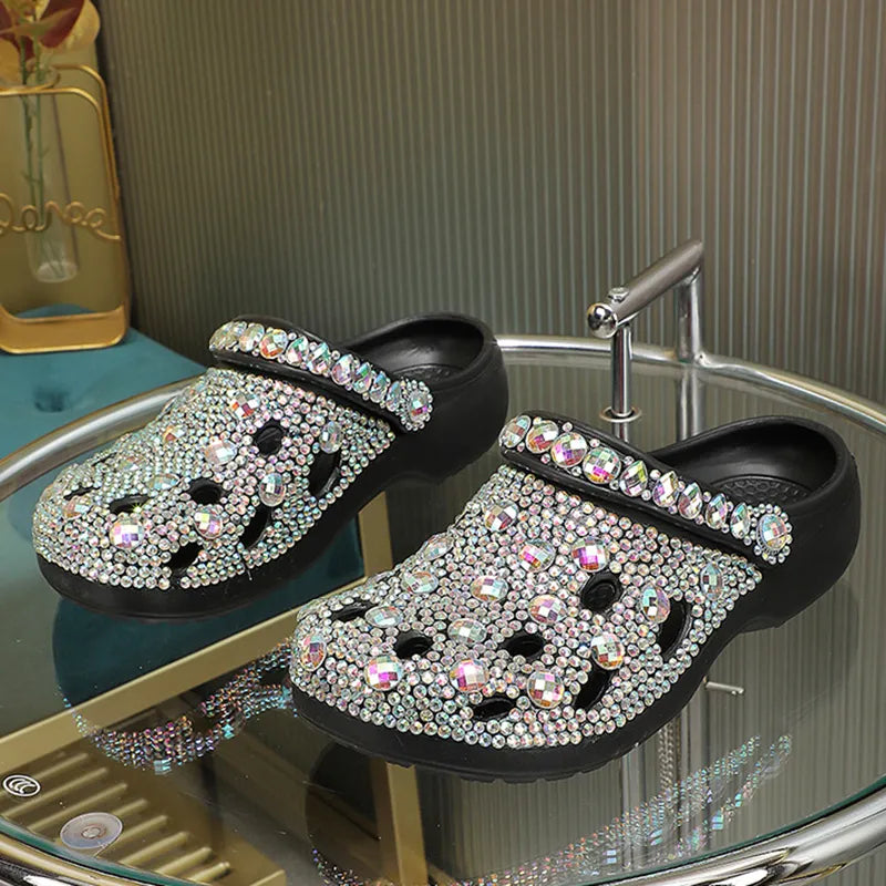 Crystal-Embellished Summer Women's Slip-Ons Made of EVA – Alviera