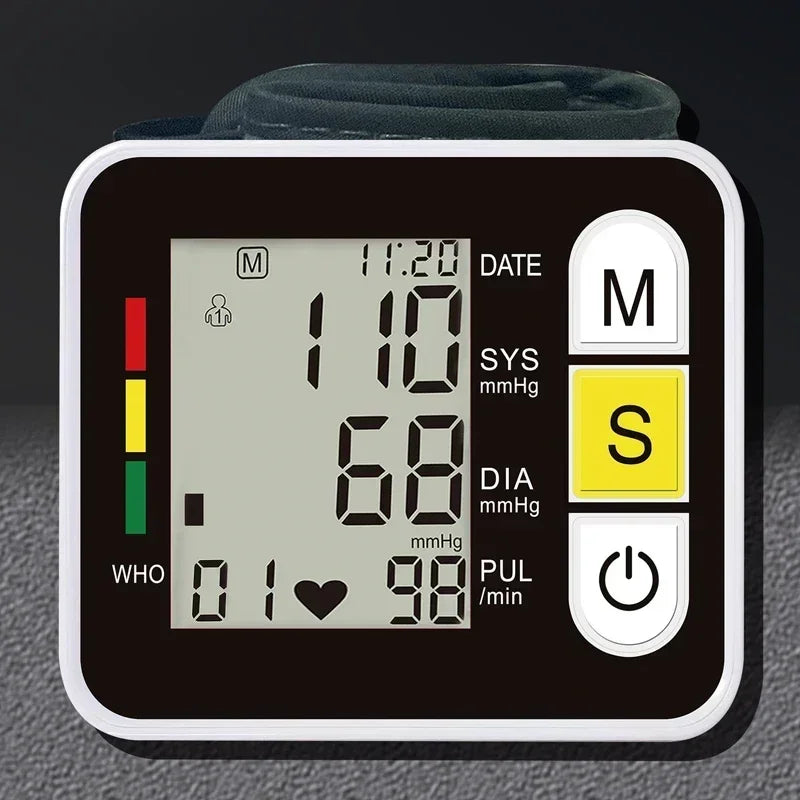 Monitor digital de presión arterial de muñeca con pantalla LCD – PulseTrack