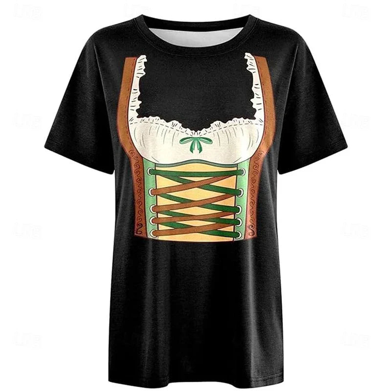 T-shirt i dirndl-look – DirndlShirt Oktoberfest 2025