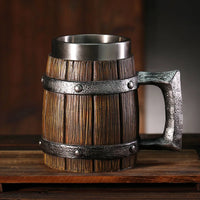 Wooden Beer Mug with Stainless Steel Insert (600 ml) – OakMug Oktoberfest 2025