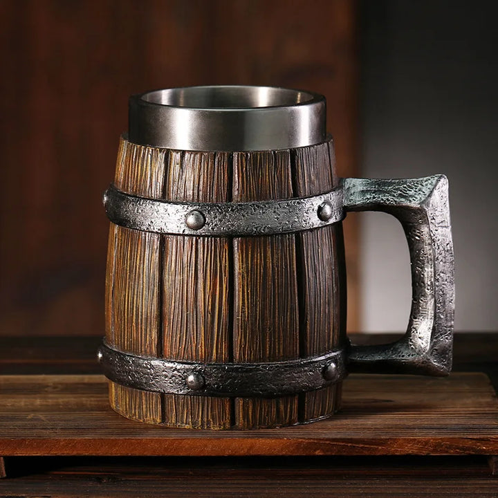 Wooden Beer Mug with Stainless Steel Insert (600 ml) – OakMug Oktoberfest 2025