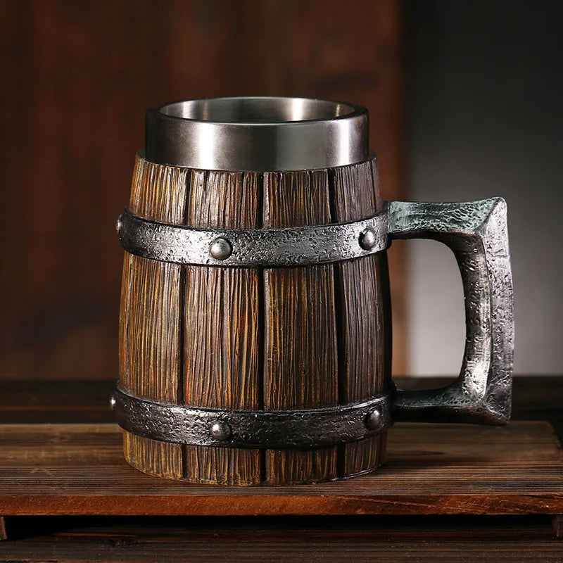 Wooden Beer Mug with Stainless Steel Insert (600 ml) – OakMug Oktoberfest 2025