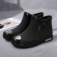 Women's waterproof rain boots with side zipper – Selis