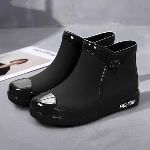 Women's waterproof rain boots with side zipper – Selis