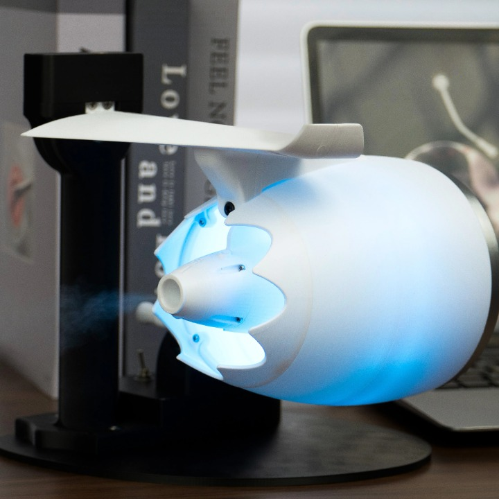 Turbojet-vifte-stil tåkehumidifier med RGB-belysning – AeroMist