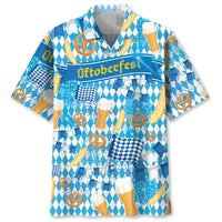 Hawaiian Shirt with Beer & Pretzel Pattern – Party Mood Oktoberfest 2025