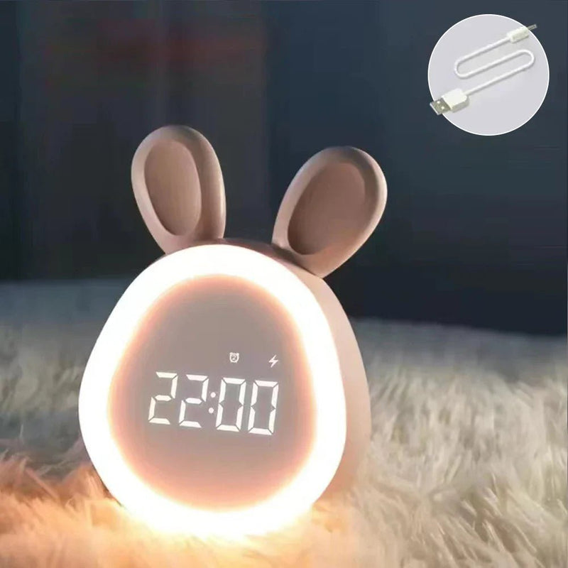 Despertador infantil en forma de conejo con luz nocturna LED - BunniGlow