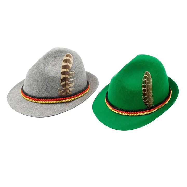 Bavarian Felt Hat with Feather (Unisex) – Traditional Hat Oktoberfest 2025