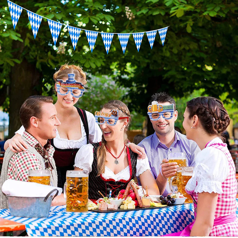 Partybrillesæt i Oktoberfest-design (12 dele) - 1+1 Gratis – SpaßBrillen Oktoberfest 2025
