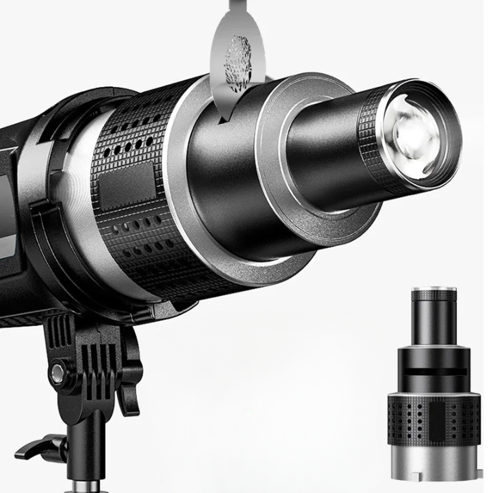 Conjunto de lentes cónicas para foco óptico con 35 gobos y montaje Bowens – Lumina