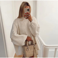 Oversized strikket damepullover - Mia