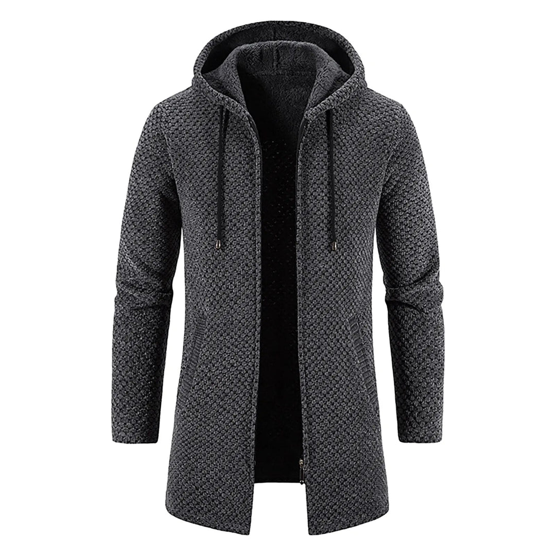 Mid-length wool hoodie for men - Luca