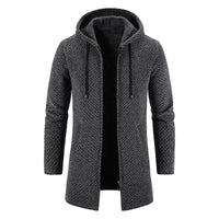 Mid-length wool hoodie for men - Luca