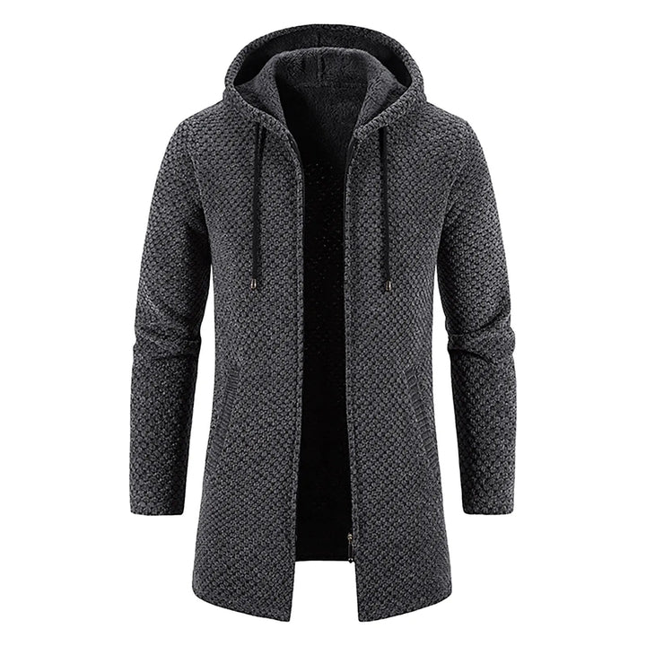 Mid-length wool hoodie for men - Luca