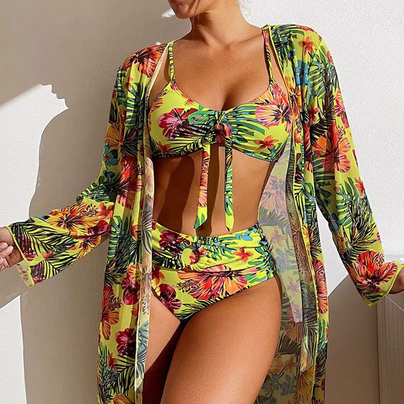 Bikinisæt med høj talje og cover-up – Amira