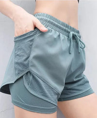 Breathable & Quick-Drying High-Waist Fitness Shorts for Women – Mira