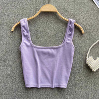 Seamless Crop Top in Solid Color – Zayra