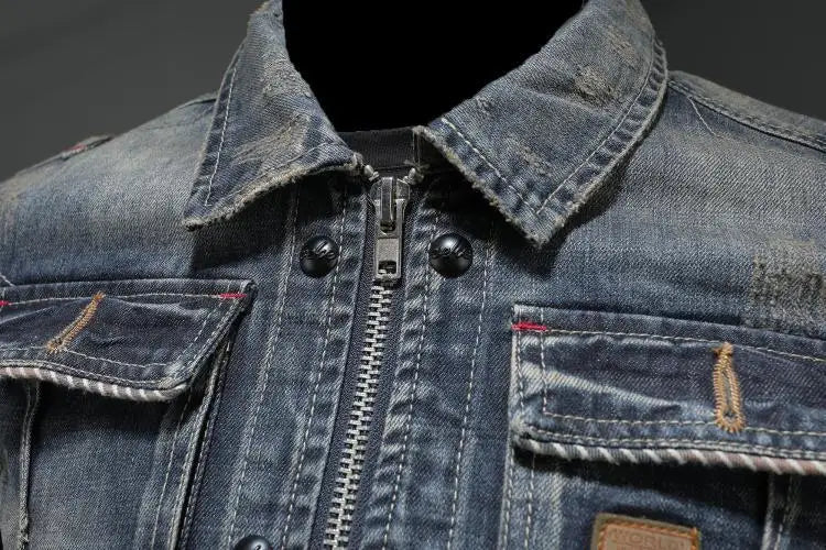 Retro denim jacket in vintage style – Jasper