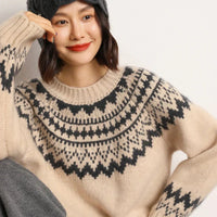 Comfortable knitted sweater for women - Chloe