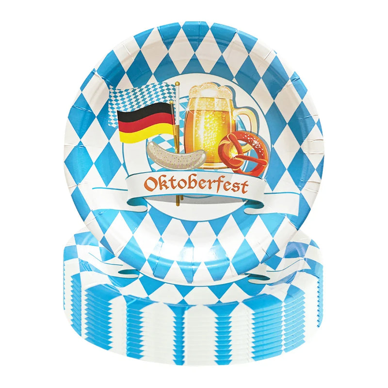 Set de vajilla desechable para fiesta con diseño Oktoberfest – Paquete Prost Oktoberfest 2025