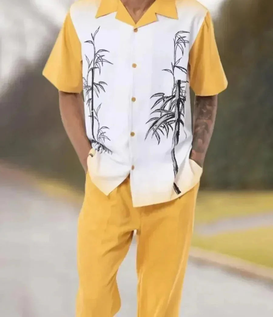 Trendy Harajuku Two-Piece Set with 3D Print for Men – Kenji