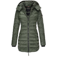 Women's parka with hood and down filling - Elena
