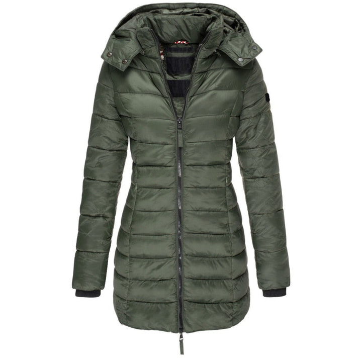 Women's parka with hood and down filling - Elena