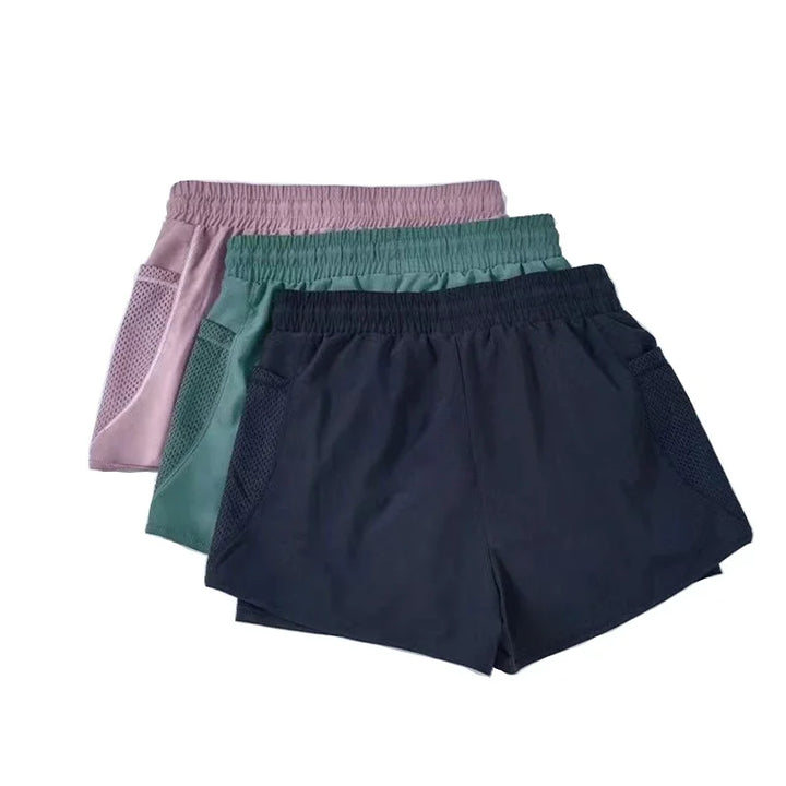 Breathable & Quick-Drying High-Waist Fitness Shorts for Women – Mira