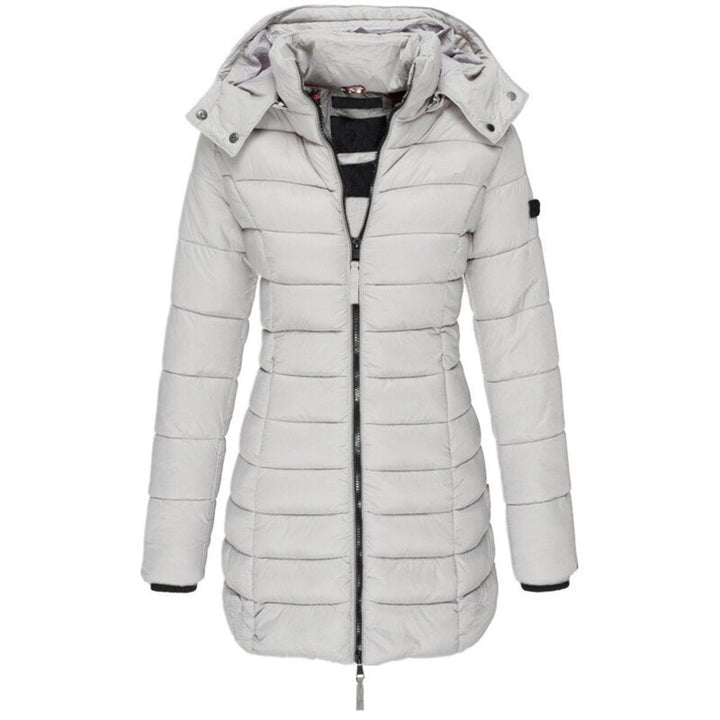 Women's parka with hood and down filling - Elena