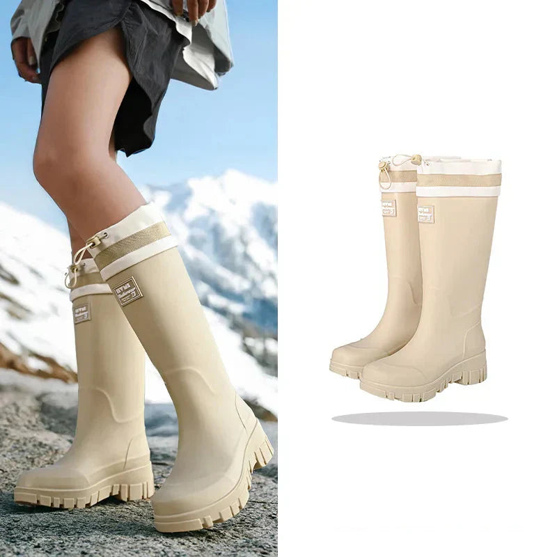 Women's rain boots retro look waterproof with anti-slip sole – Arlena