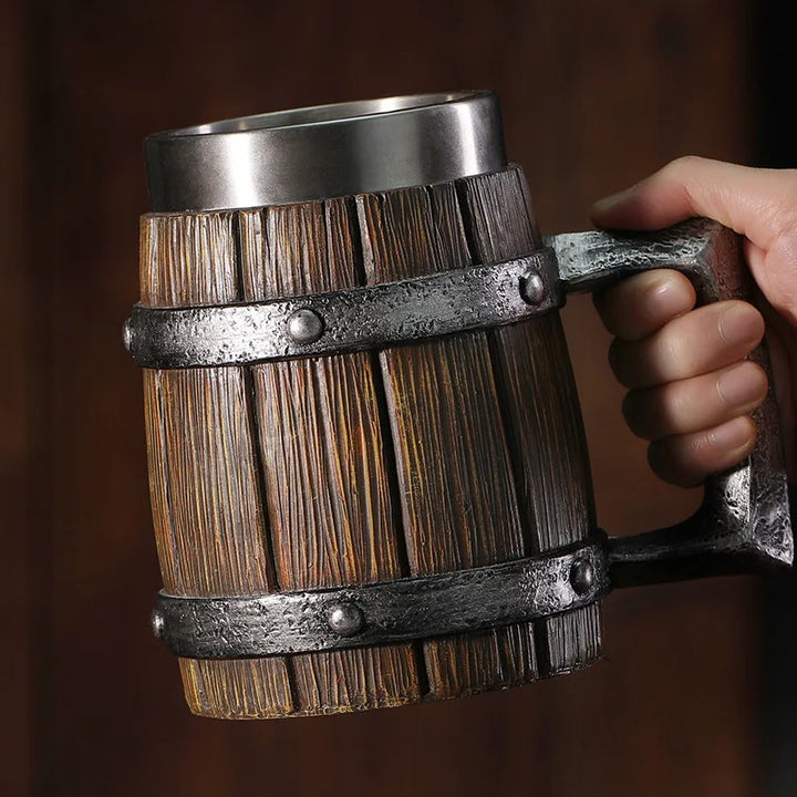 Wooden Beer Mug with Stainless Steel Insert (600 ml) – OakMug Oktoberfest 2025
