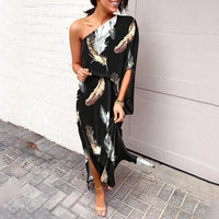 Dress with Diagonal Shoulder Seam - Mila