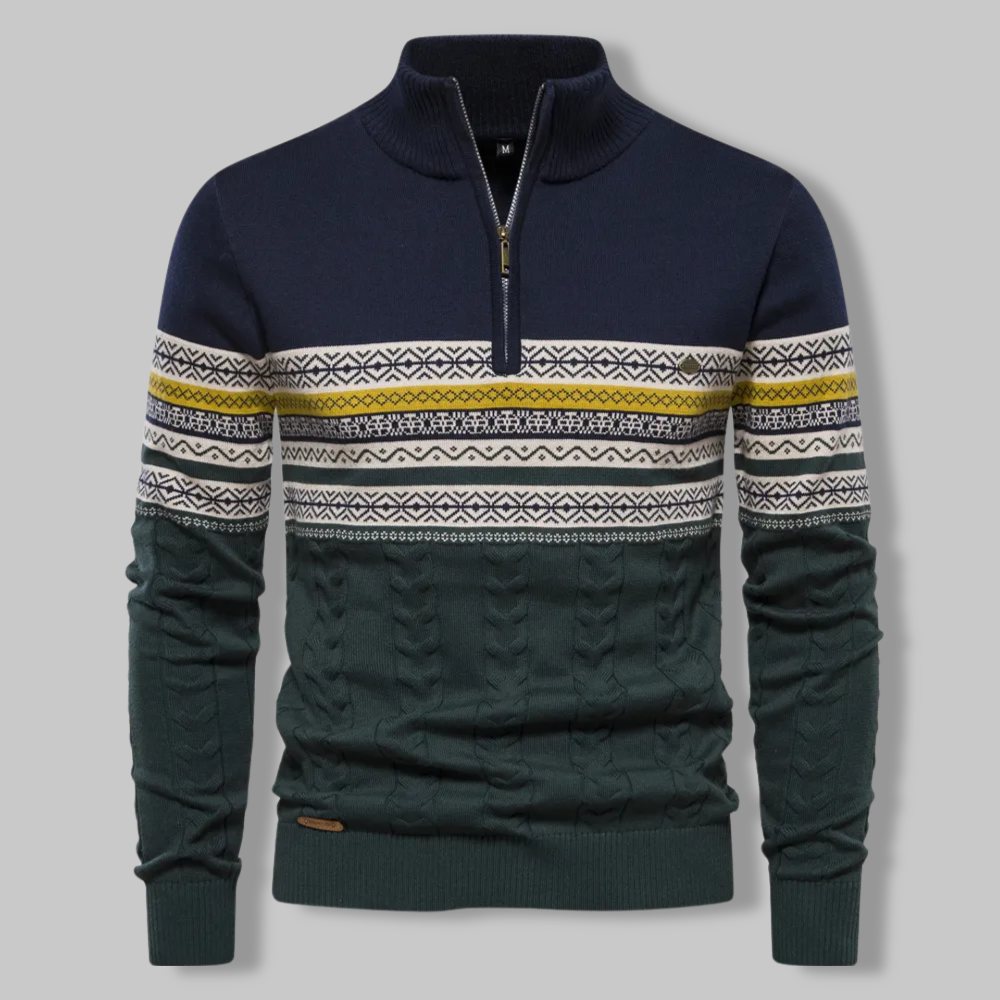 Striped Zip Pullover - SummitZip